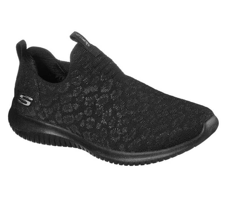 Skechers Dam Svarta Slip On - Ultra Flex - Wild Journey - Sverige (RVNEM-1798)